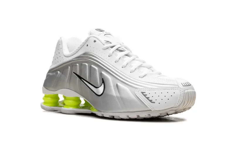 Nike Lifestyle Shox R4 WMNS 'White Metallic Silver Volt'